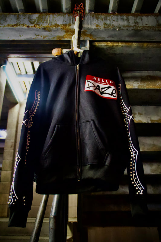 "HELLO IM DAZE" ZIP UP